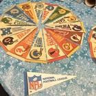 32 Vintage 80s Nfl Football Felt Mini Pennant Complete Set  28 Teams 2 Nfl 2 Con