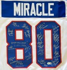 Miracle On Ice Signed Custom Red white blue Jersey Beckett 19 Autos Jersey 6 10