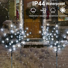 Solar Christmas Pathway Lights For Outside  4 Pack Artificial Tree Snowflake Sta