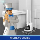 Toilet Plunger And Bowl Brush Combo For Bathroom Cleaning  White  1 Set