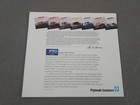 Vintage 1990 Plymouth Sundance Fold Out Promotional Brochure Catalog 10  X 11 