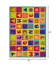 Cr   s Kids baby Room daycare classroom playroom Area Rug Letters Numbers Fun E   