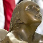 Vintage Bronze Sculpture Statue Woman Marble Deco J patoue Rare Decor Art Lady