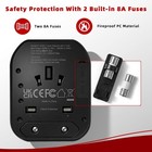 Worldwide Travel Adapter For Europe  International Power Plug Converter