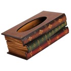 Retro Creativity Wooden Book Shape Facial Tissue Box Napkin Holder Home Decor