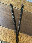 Vintage Japanese Lacquer Chopsticks Black W  Mother Of Pearl Inlay Raden Style
