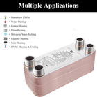 Heat Exchanger  3 x8  16 Plates Water To Water  Copper ss316l Stainless Steel Br