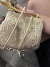 Valerie Stevens Beaded Ivory Evening Bag Purse Handbag With Strap