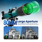 80mm Lens Telescope 210x With Mobile Holder Stargazing App For Adults Kids Gift