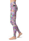 Spacefish Army Eco Friendly Leggings - White Lionfish Roars