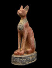 Ancient Egyptian Antiques Cat Statue Of Egyptian Goddess Bastet Ubasti Figurine