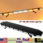 45 7  108 Led Strobe Light Bar Amber Response Emergency Beacon Warn Tow Truck