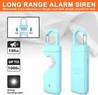 Self Defense Usb Rechargeable Alarm 130 Db Loud Siren With Led Strobe Black 