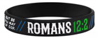 Romans 12 2 Bracelet Silicone Rubber Stretch Wristband Christian Religious 2pcs