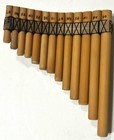 13  Tubos Pan Flute Bamb   Natural De Per   Estuche Incluido