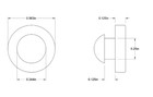 Fits 1 4  Hole - 9 16  Diam - 1 8  Panel Thickness - Push-in Stem Rubber Bumper