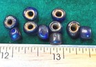 200  Years Old Indian Blue  white Heart  Trade Beads Venetian Pre-1800 Large