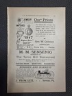 1909 Lr Graphic Ad Bowmansville Pa Hotel Witwer Marks Moyer Terre Hill Stevens