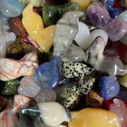 Wholesale 5pcs Natural Mixed Quartz Crystal Carved Crystal Crows Skull Reiki