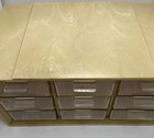 Vtg 9 Drawer Akro-mills Parts Storage Organizer Plastic Cabinet Bin Marble Look