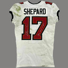 Sterling Shepard Game Worn 10 12 25 Photo Matched Signed Buccaneers Jersey 49ers