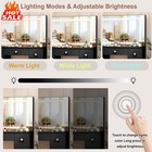 Vanity Set Makeup Dressing Desk Table Dresser With Led Lighted Mirror   7 Drawer