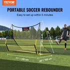 Vevor 71 x40  Soccer Trainer 2-in-1 Portable Soccer Rebounder Net  Portable Bag
