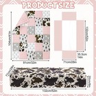 3 Piece Patchwork Western Crib Bedding Set For Boys Girls Cow Cactus   