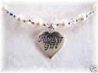 Flower Girl Jewelry Child Bracelet Made With Swarovski Crystal Silv Heart Charm