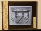 17th C  English Restoration Table  Ramsbury Manor  Magic Lantern Glass Slide