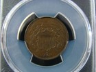1864 Two Cent Piece Large Motto Pcgs Graded Au58  54894087