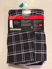 Hanes Men s Solid Knit Pajama Pants - Black Plaid