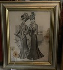 Framed Antique Fashion Page Edwardian Dress Styles From 1901 Delineator Magazine