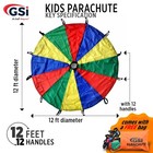 Kids Play Parachute Rainbow Parachute Toy Tent Game For Children Gymnastics C   