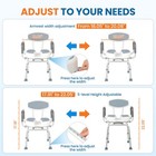 Handicap Swivel Shower Chair Rotating Back Arm Support
