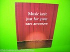 Video Music By Audix 1980s Original Jukebox Phonograph Music Videos Sales Flyer