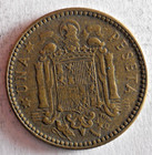 1947 Spain Peseta - Excellent Coin - Free Ship - Bin  315