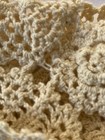 Unique Vintage Cotton Handmade  Fine Crochet Lace 26      x12  Table Runner Beige    