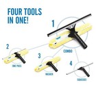 Ettore Backflip Window Cleaning 4 In 1 Combo Tool