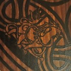 Viking Knotwork Tabletop - Norse Mythology - Wood Antique Mahogany Finish