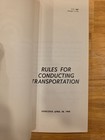 Vintage Conrail Transportation Department Rules Book Blue Binder 1968 Railroad