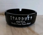Vintage Casino Ashtray Stardust Hotel Las Vegas Nevada Black Glass Small Chip