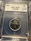1963-1965 Canada 5 Cents Proof-like Lot Icg Pl66 Pl67 Graded 5c Coins