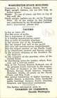 Washington State Building 1904 St Louis Worlds Fair Expo Souvenir Info Card D10