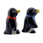 Salt   Pepper Penguins Vintage Shaker Set Japan 2 Inches Cute  