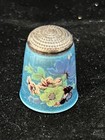 Floral Enamel Thimble  Possibly James Swann   Sons 
