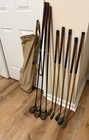 Complete Vintage 1920s Hickory Golf Set 8 Clubs   Antique Canvas Sunday Bag
