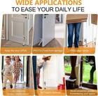 Kickdown Door Stopper 4 Inches - 2 Packs One Touch Adjustable Height Door Stop