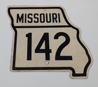 Vintage Missouri Highway Sign 1960 s State Shape Metal Reflective Rare Condition