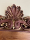 Antique Pediment Over Door Carved Wood   Gesso 33 Inches Wide